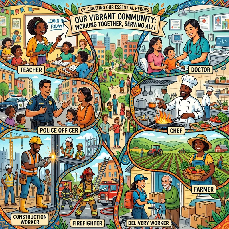 Celebrating Community Heroes in Vibrant Collage