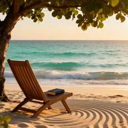 Serene Beach Retreat at Golden Hour