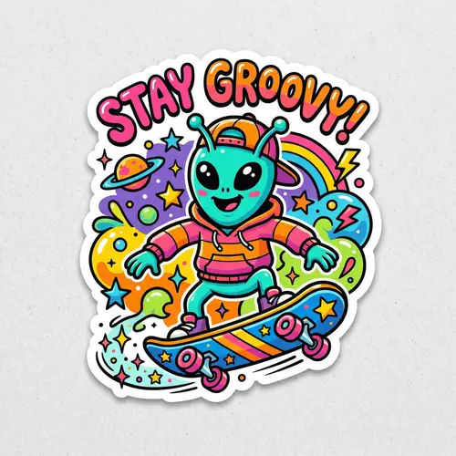 Vibrant Die-Cut Sticker Designs for Decor