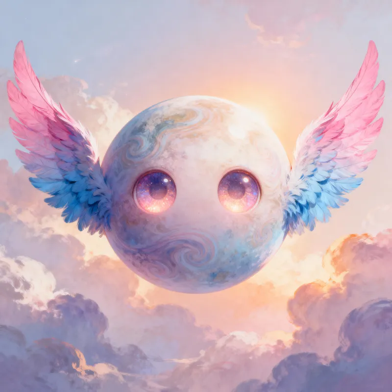 A Planet with Wings and Big Eyes A Planet with Wings and Big Eyes