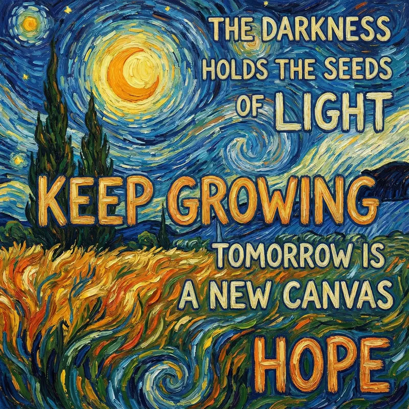 Inspirational Van Gogh Poster for Positivity