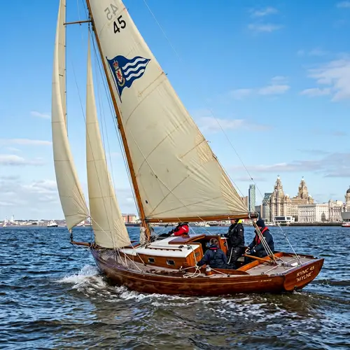 Classic Mylne Yacht Sailing on River Mersey