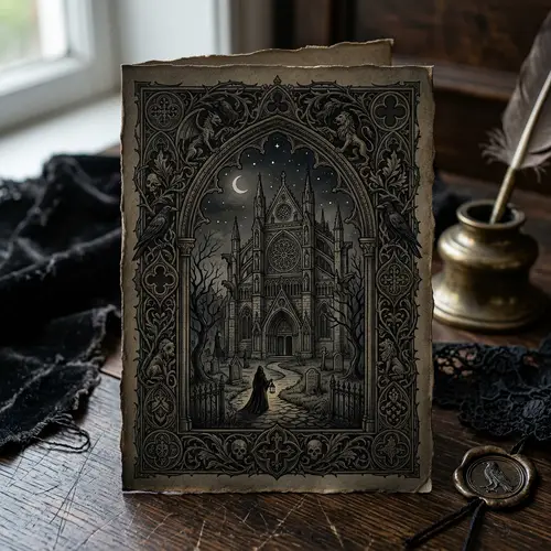 Gothic Card Design for Unique Projects