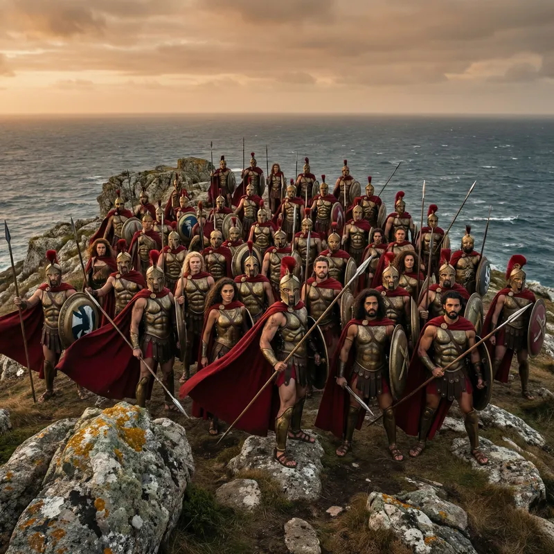 Greek Warriors: Authentic Battle Imagery in Bronze Armor