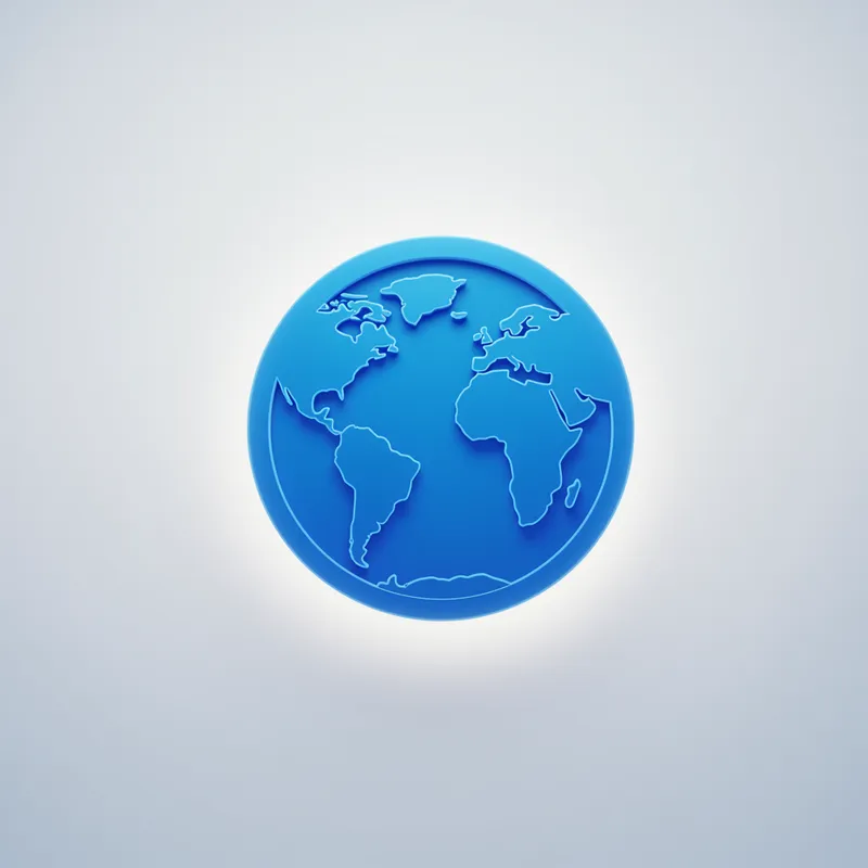 Earth Symbol of WWW - Connect Globally