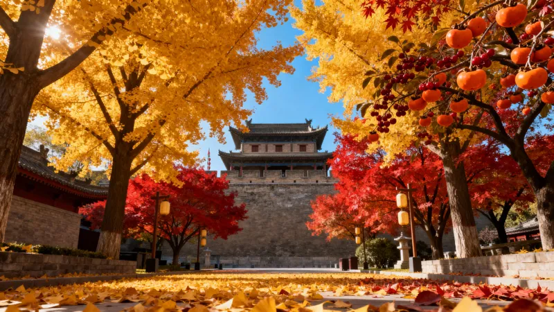 Autumn Splendor in Xi'an: Historic City Walls & Colors