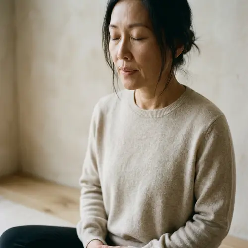 Meditative Deep Breathing Practice for Mindfulness | Tranquil Image