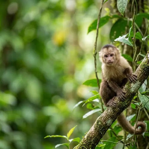 Adorable Small Monkey in Right Perspective
