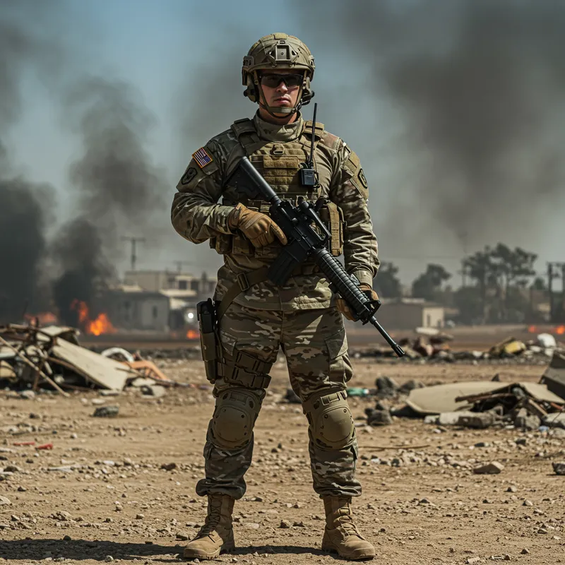 Army Full Gear Photo on Battle Ground