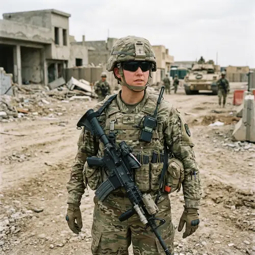 Army Full Gear Photo on Battle Ground