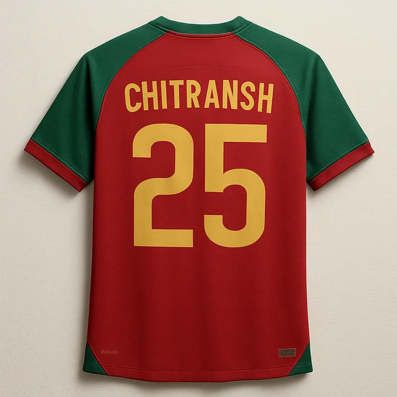 Custom Portugal Jersey: Chitransh #25
