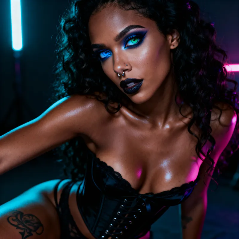 Gothic Alt Aesthetic: Mixed-Race Beauty Unveiled