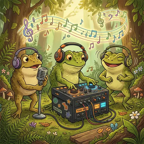 Three Playful Toad Dubsteppers | Creative Toad Musicians