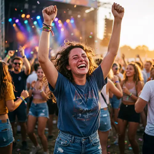 Extremely Euphoric Woman - Smiling with Joy