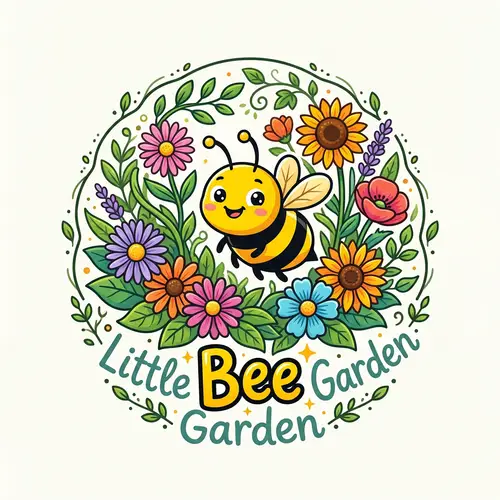 Bee Buddies Garden Logo: Vibrant Nature-Inspired Design