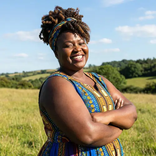 Strong Black Woman | Radiant Smile & Afrocentric Style