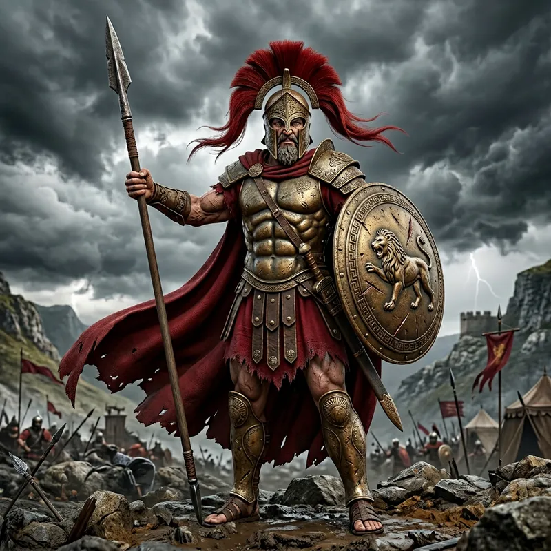 3D Ancient Warrior: A Formidable Figure of Valor