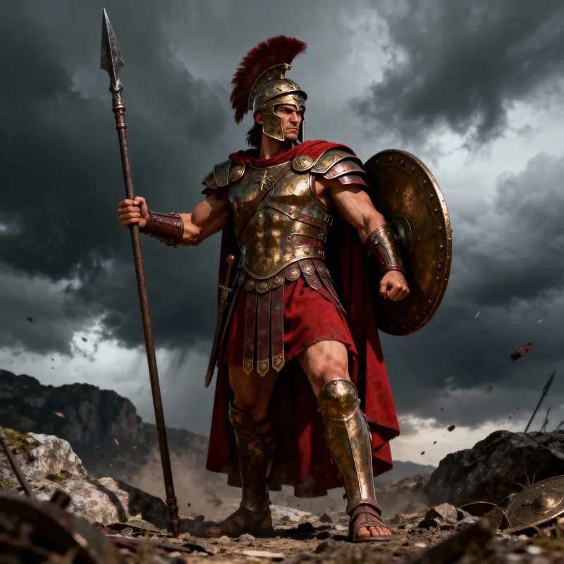 3D Ancient Warrior: A Formidable Figure of Valor