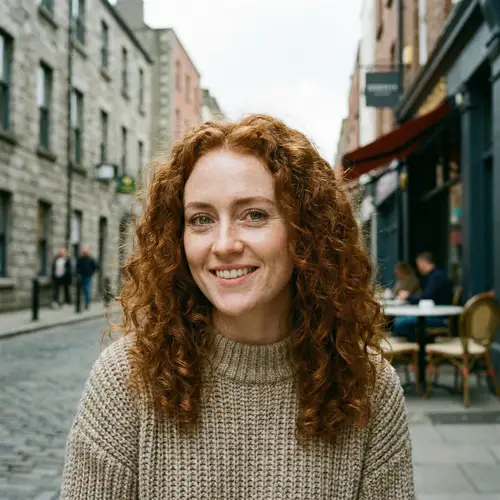 Beautiful White Woman with Green Eyes