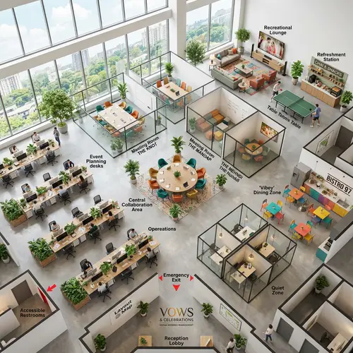 Indian Wedding Event Management Open Floor Plan Design