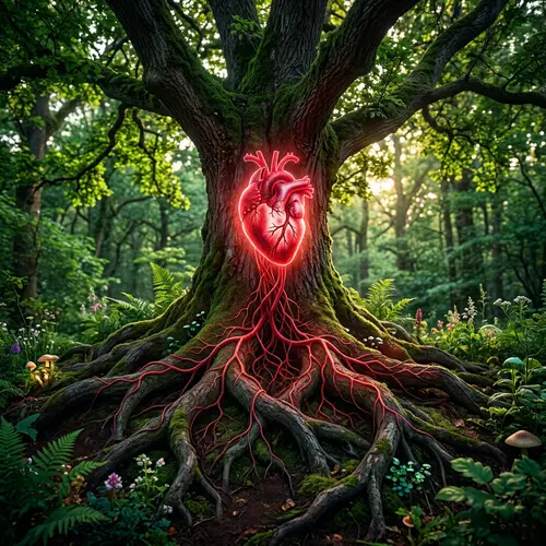 Heart-Tree Connection: Symbolism of Life | Red Heart Art