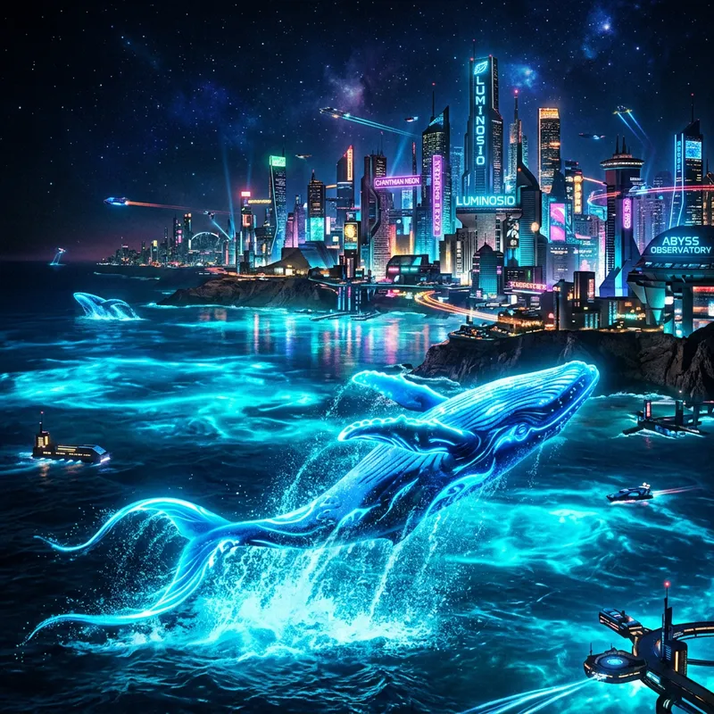 Exploring the Enchanting Cyanthian Abyss | Luminosio & Bioluminescent Whales