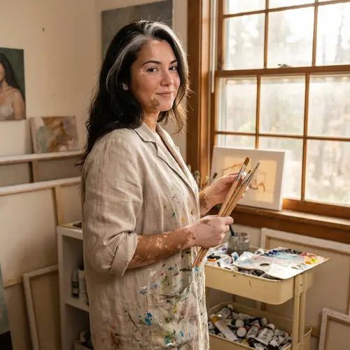 25-Year-Old Caucasian Woman with Vitiligo | Professional Painter