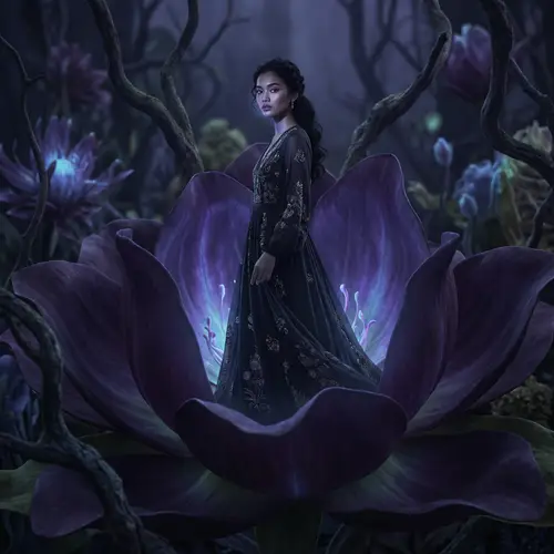 Hyper-Realistic Dark Art of a Southeast Asian Girl