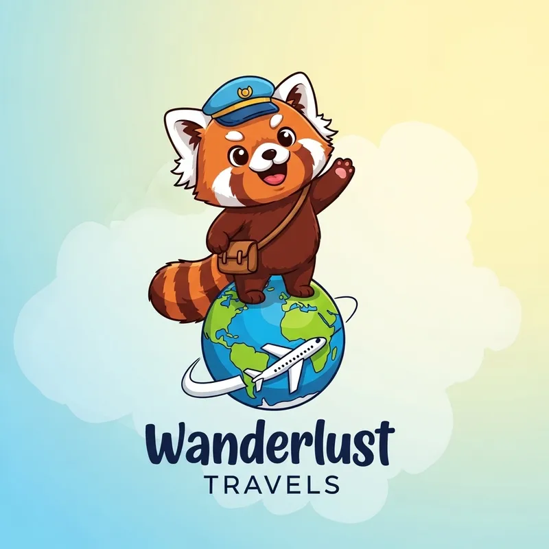 Adorable Travel Agency Mascot Design