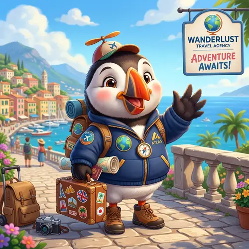 Adorable Travel Agency Mascot Design