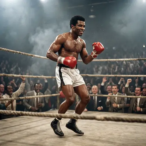 African American Professional Boxer in a Traditional Boxing Ring