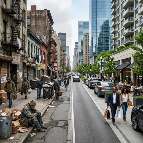 Economic Inequality in Cityscape: Contrasts of Poverty & Wealth