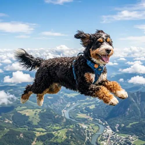 Flying Bernadoodle - Adorable and Fun!