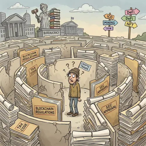 Navigating Cryptocurrency Regulations: A Satirical Cartoon Insight