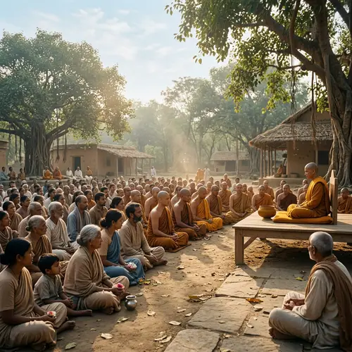 Buddha's Morning Discourse with Disciples