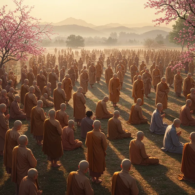 Buddha's Morning Discourse with Disciples