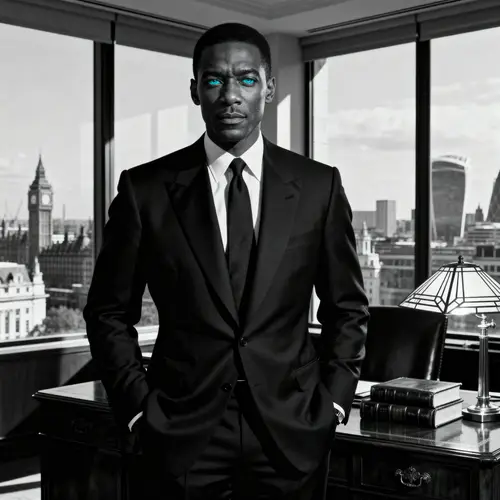 Classic Noir Portrait of a Suave Black Man