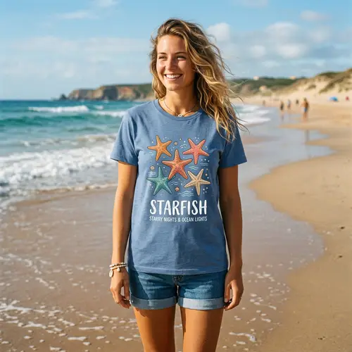 Starfish T-Shirt - Ocean-Inspired Fashion
