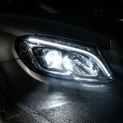 Detailed Car Headlight Design | Clear Glass Housing