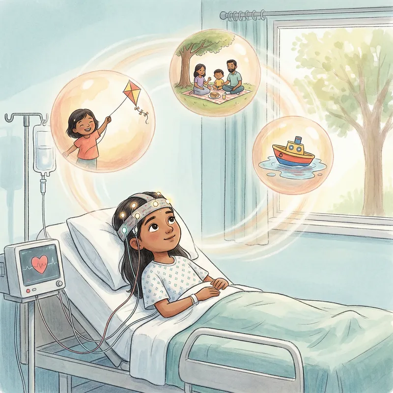 Girl's Hospital Bed Childhood Memories in 2D Form