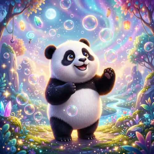 Happy Panda | Disney Surreal - Joyful Animated Movie-Inspired Image