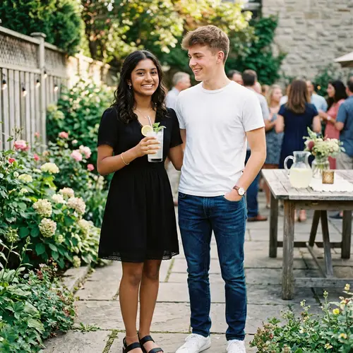 Stylish Multicultural Teens Enjoying Lemonade Outdoors