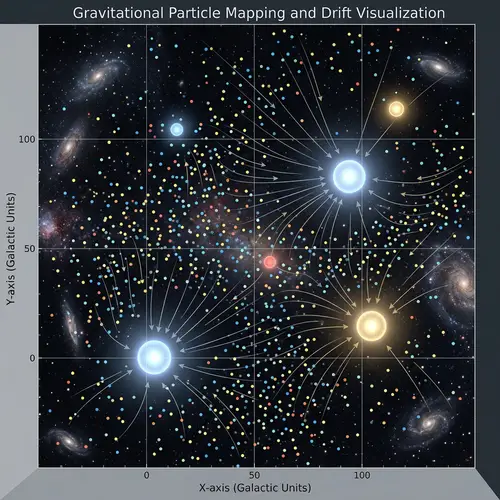 Particle Mapping with Gravitational Effects Visualized