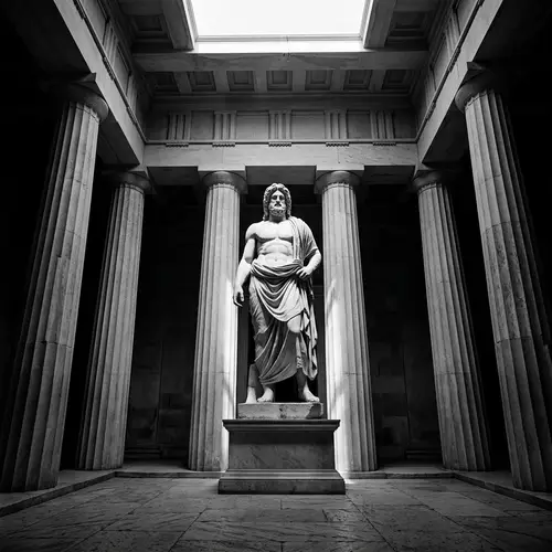 Majestic Greek God Statue in Timeless Beauty and Strength