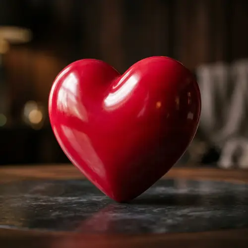 Vibrant Red 3D Heart with Realistic Volume