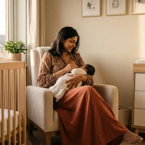 Tender Scene of Mother Nursing Newborn Baby | Emotional Moment