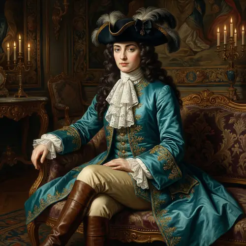 Elegant Baroque Portrait of a Mysterious Woman