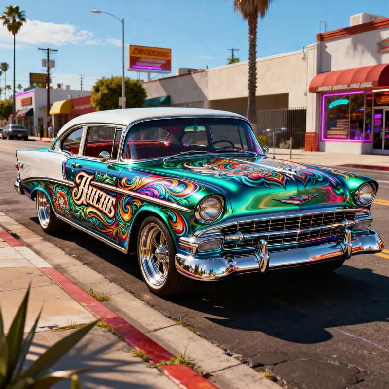 Chicano Style Digital Airbrush Art