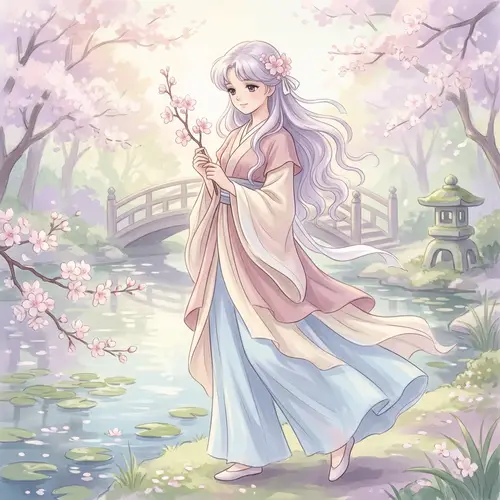 Ethereal Hinata: Pastel Anime Art Inspiration