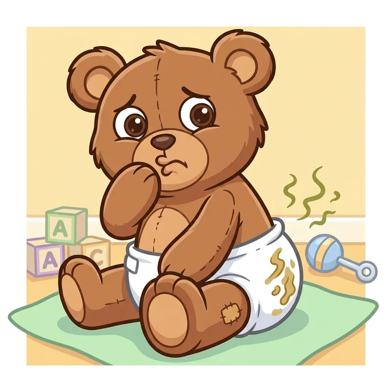 Cute and Funny Poopy Teddy Bear Clipart for Kids